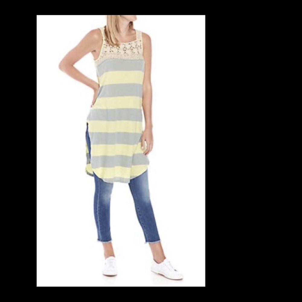 Free People Luca Crochet Beach Coverup Tunic
